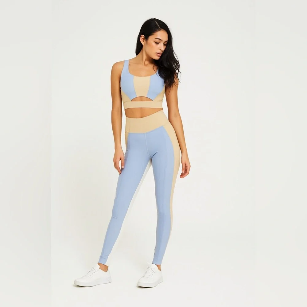 Lumi Collective Color Block Activewear Set Sports Bra Leggings youth child NWT